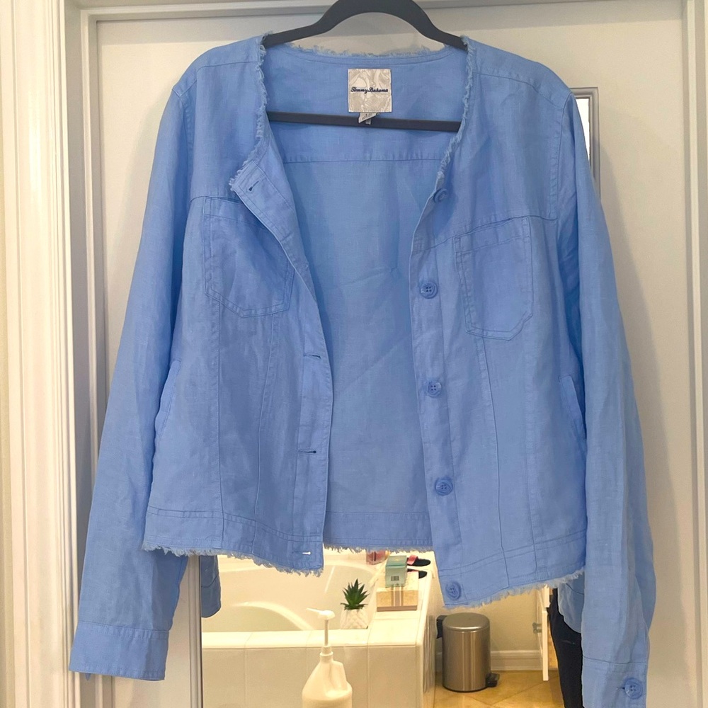 Tommy Bahama Frayed-Edge Coastal Jacket Large